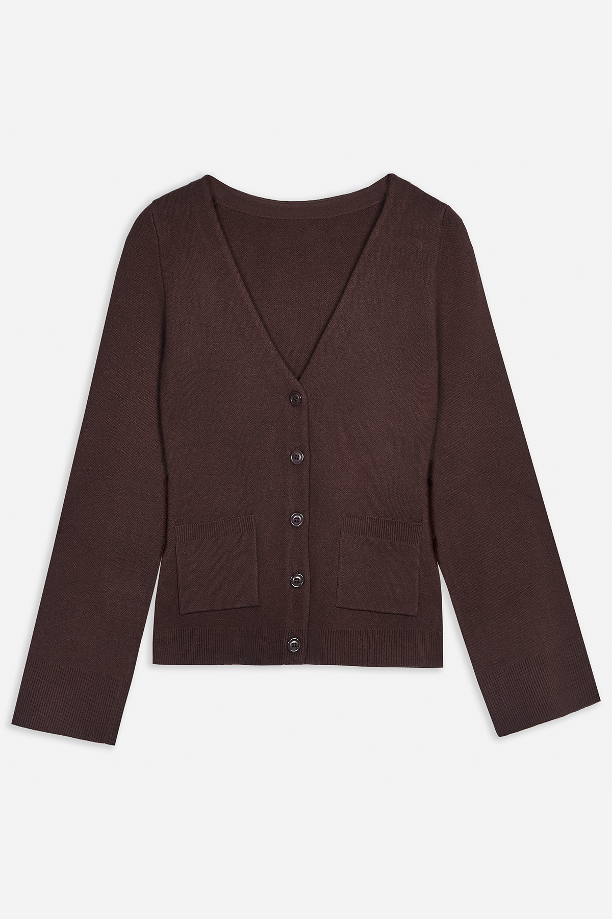 V Neck Hourglass Cardigan  - Truffle