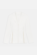 Hook & Eye Hourglass Blazer - White