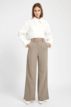 Cropped Formal Shirt - White