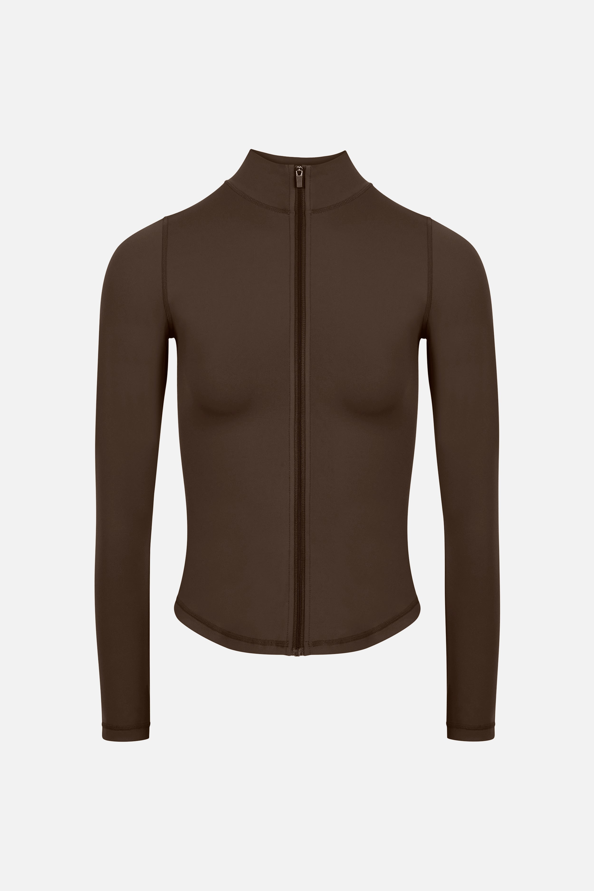 Base Sculpting Zip Up Jacket - Truffle