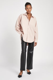 Masculine Oversized Cotton Shirt - Marshmallow