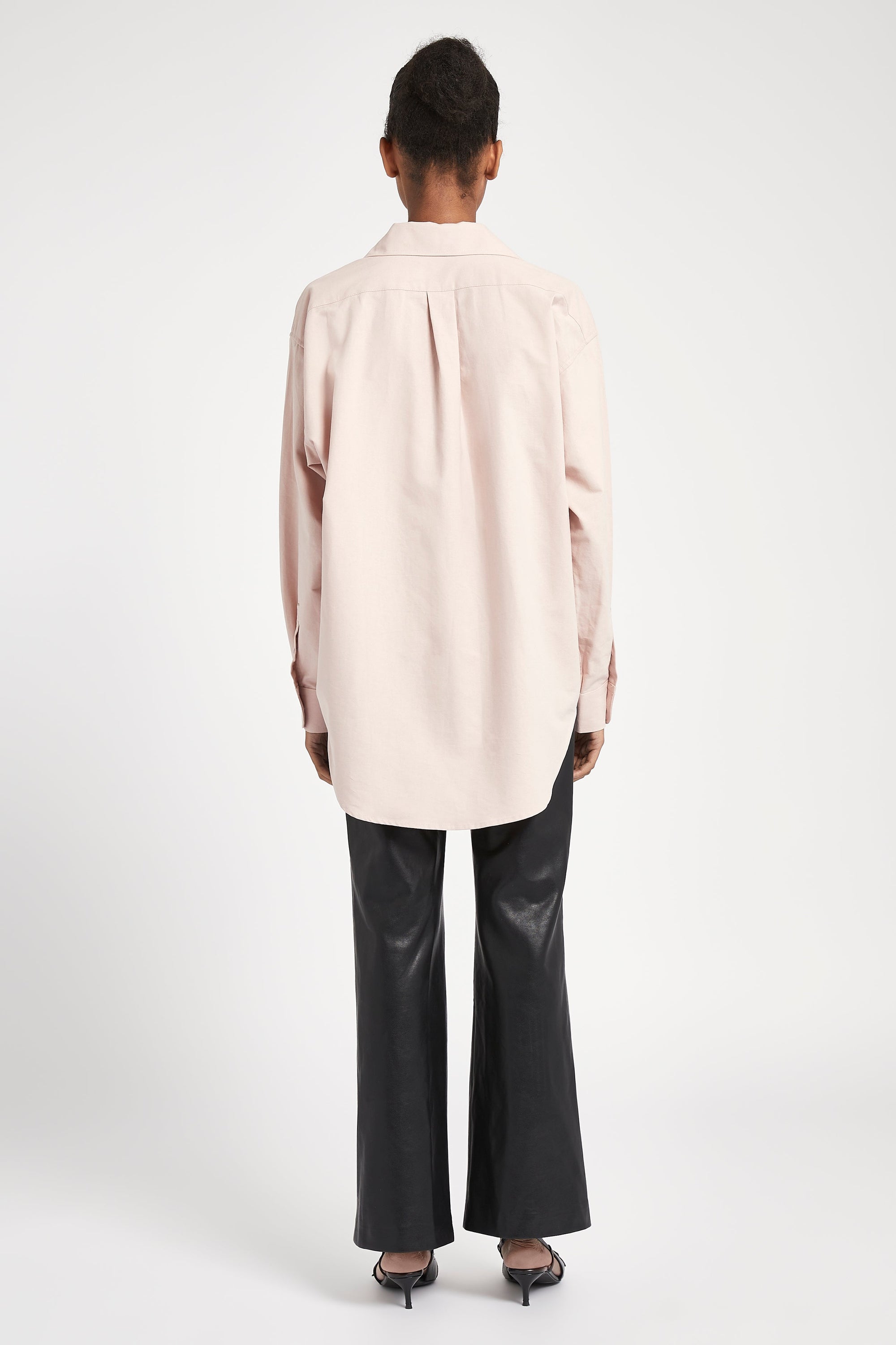 Masculine Oversized Cotton Shirt - Marshmallow