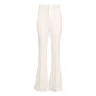 Wide Leg Suit Trousers - Cream