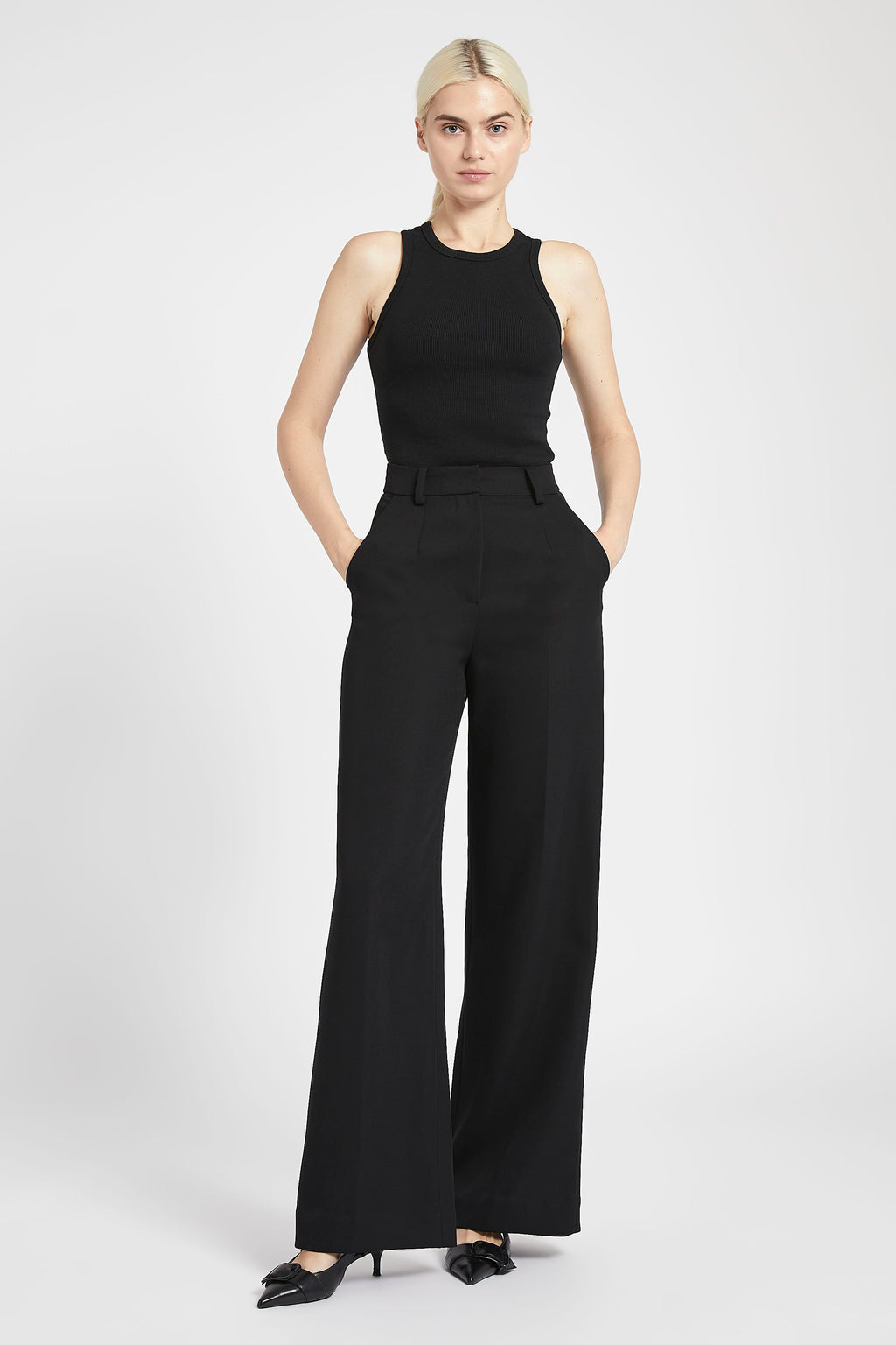 Relaxed Straight Leg Trousers - Black – BOA