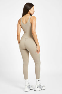 Base Sculpting Tank Unitard - Taupe