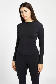 Base Sculpting Long Sleeve Top - Black