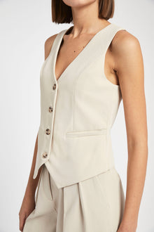 Boxy Waistcoat - Sand