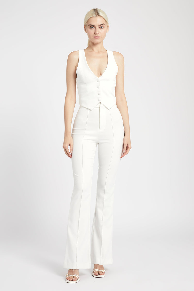 Classic Tailored Waistcoat - White