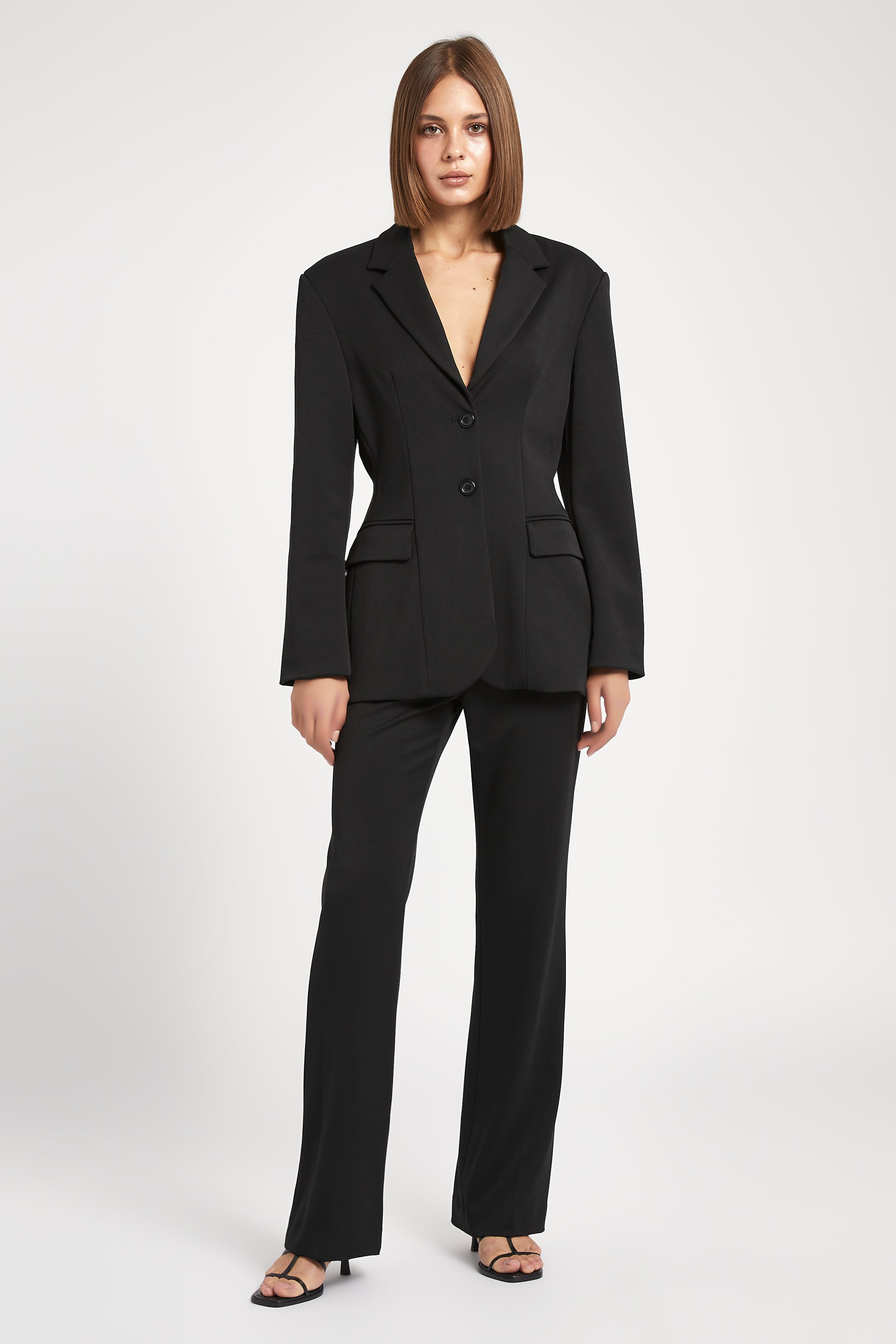 Tailored Suit Trousers - Black