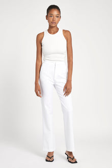 Tailored Suit Trousers - White