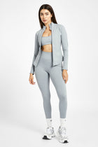 Base Sculpting Zip Up Jacket - Misty Blue