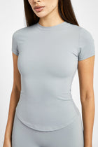 Base Sculpting T Shirt - Misty Blue