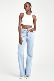 Wide Leg Jeans - Light Blue