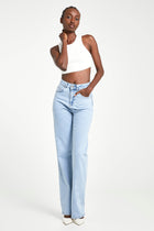 Wide Leg Jeans - Light Blue