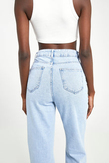 Wide Leg Jeans - Light Blue