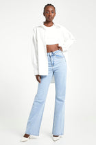 Wide Leg Jeans - Light Blue