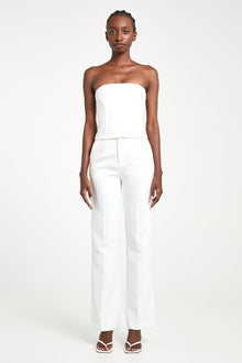 Tailored Straight Leg Trousers - White