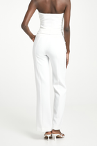 Tailored Straight Leg Trousers - White