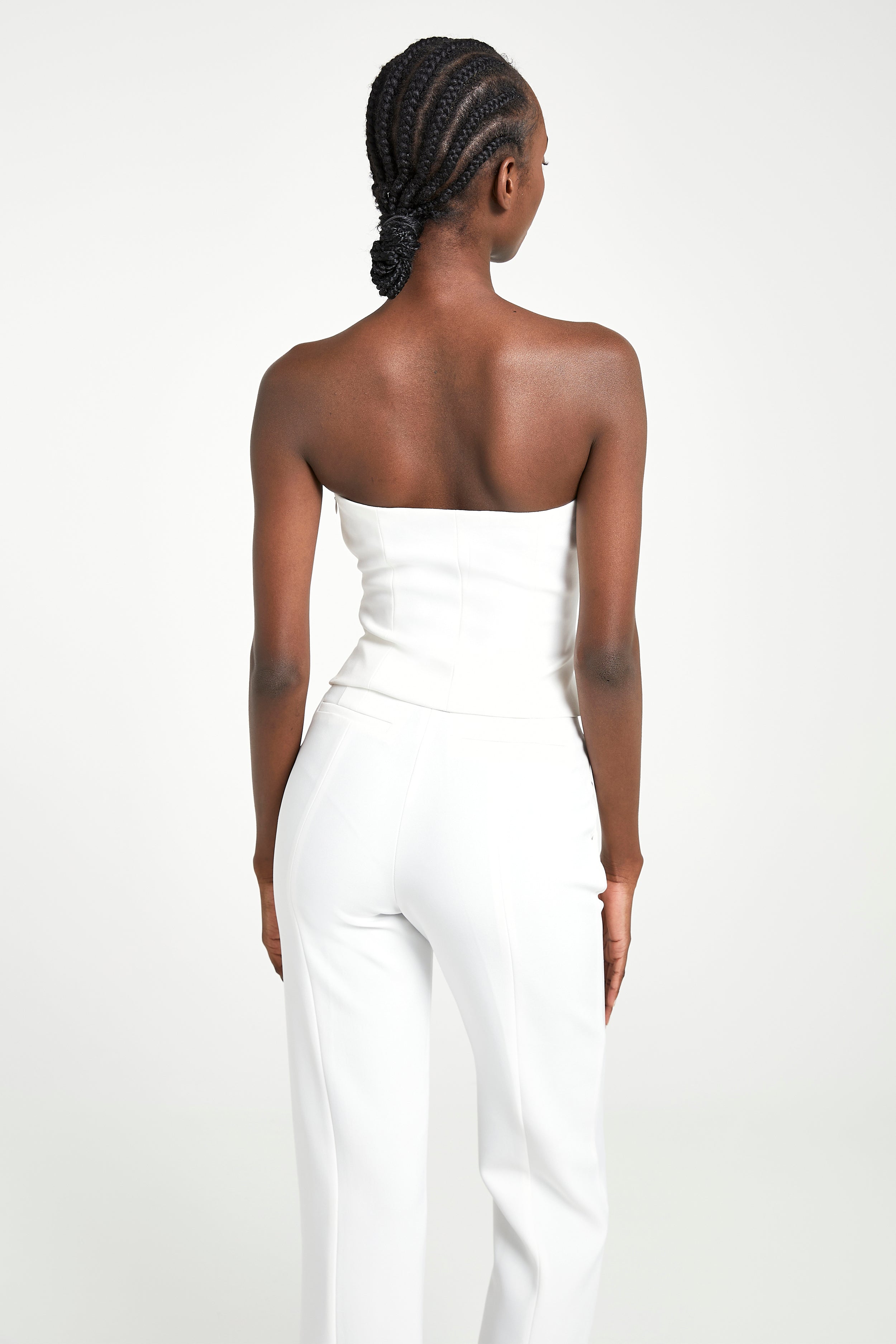 Tailored Strapless Bodice - White