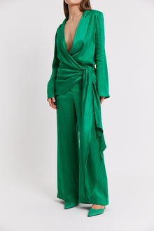 Soft Draped Blazer - Parakeet Green