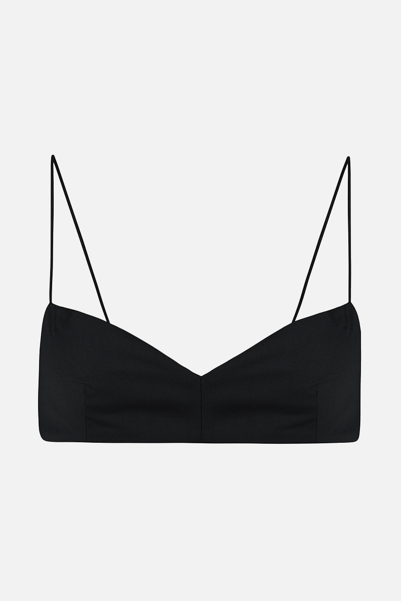 Tailored Bust Detail Bralet - Black