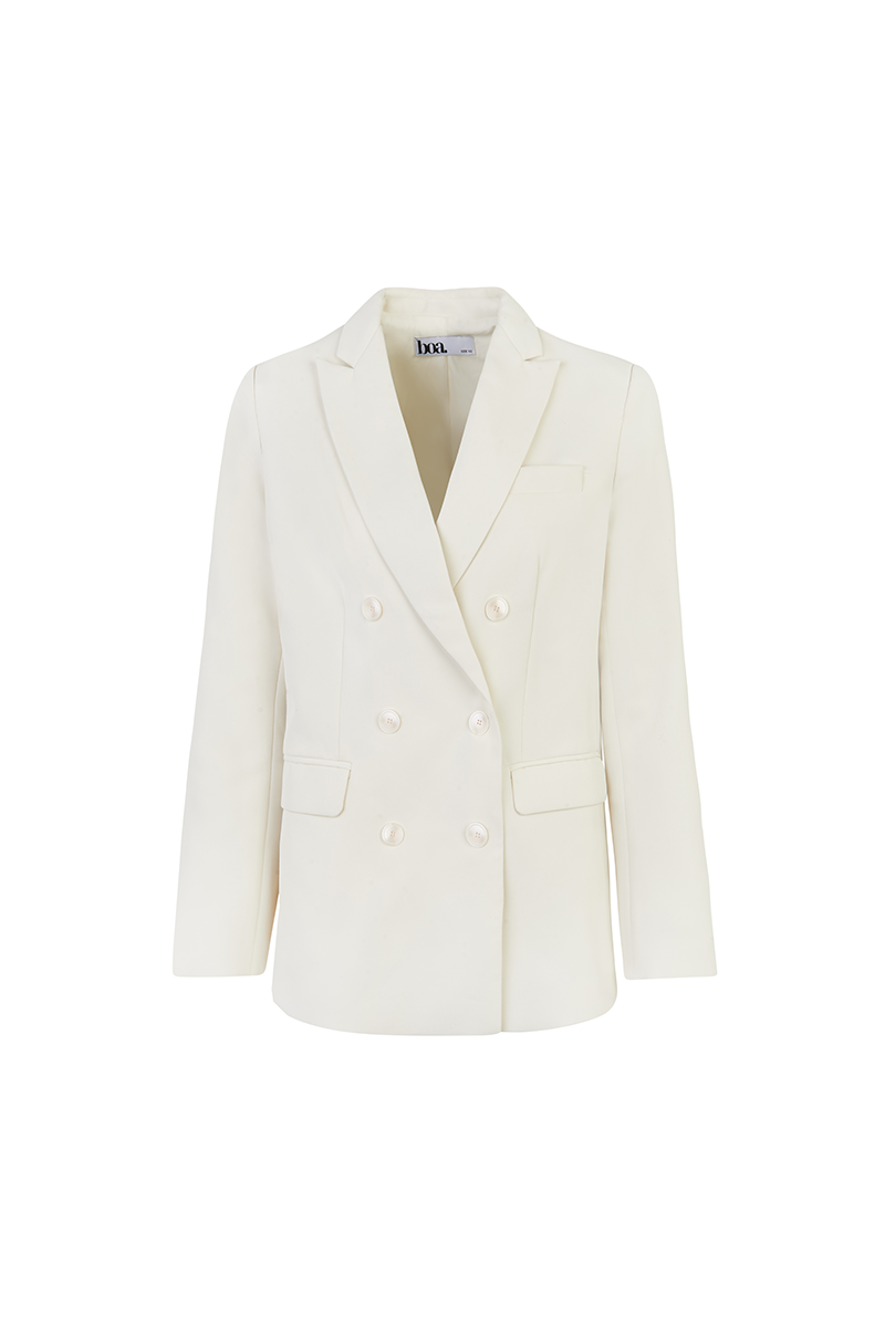 Double Breasted Blazer - Cream