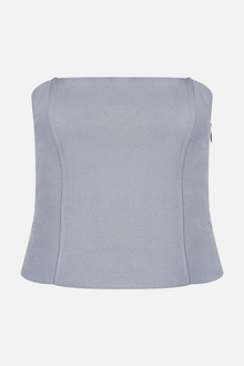 Tailored Strapless Bodice - Steel Blue