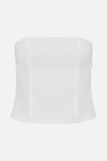 Tailored Strapless Bodice - White